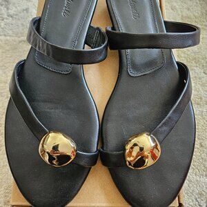 Madewell The Mila Organic Hardware Toe Loop Sandals Size 7
